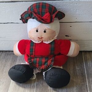 Mrs. Santa Claus plush Vintage Gibson Greetings 1994 parachute 11" Christmas